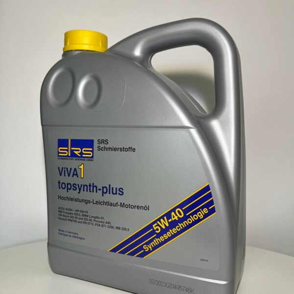 SRS Масло моторное VIVA 1 topsynth Plus 5W-40 4л