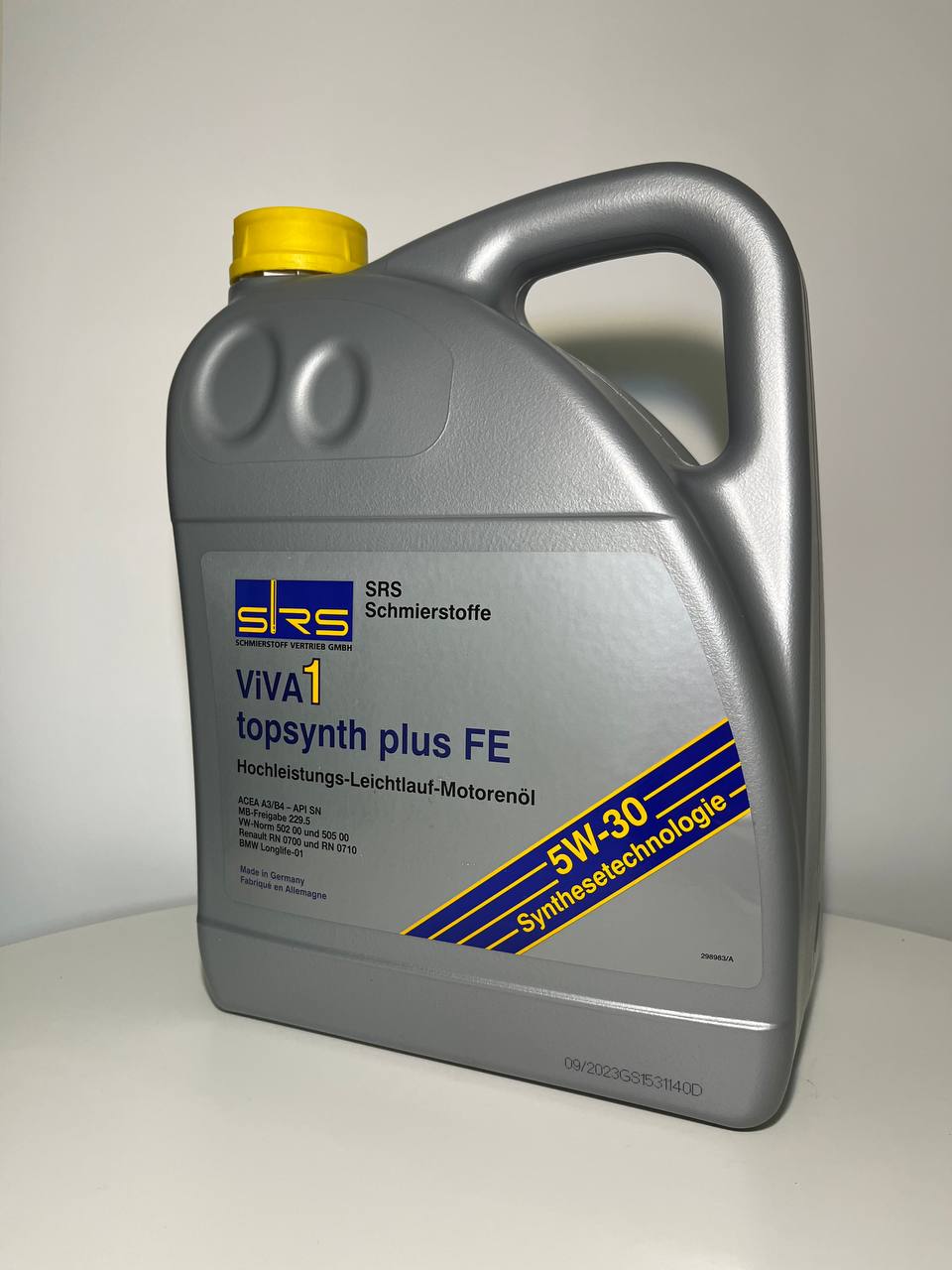 SRS Масло моторное VIVA 1 topsynth Plus FE 5W-30 5л п SRS Масло моторное VIVA 1 topsynth Plus FE 5W-30 5л