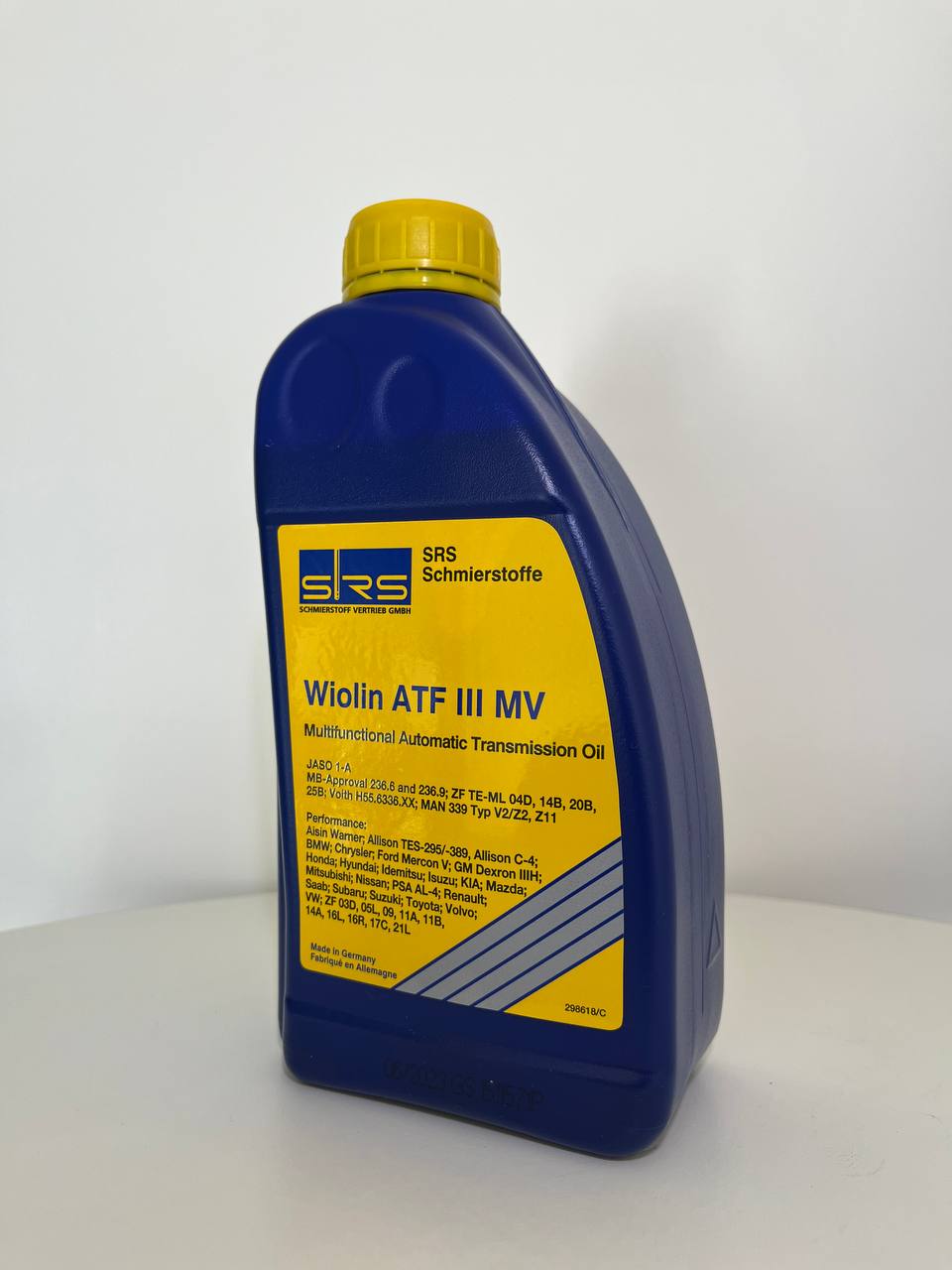 SRS Масло трансмиссионное Wiolin ATF III MV (КРАСНАЯ) 1л п Масло трансмиссионное SRS Wiolin ATF CVT (красная), 1л — изображение 1